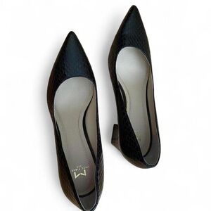 Marc Fisher Black Textured Heels